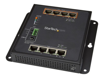 StarTech.com 8 Port POE Managed Ethernet Switch - 30W per PoE+ Port - Industrieller managed Wandmontage Netzwerk Switch - Switch - managed - 4 x 101001000 + 4 x 101001000 (PoE+)