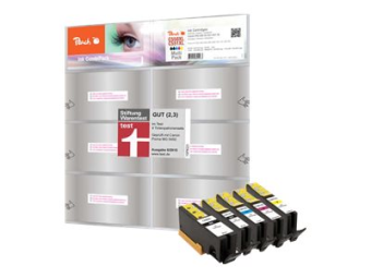 Peach 5er-Pack - XL-Yield - Schwarz, Gelb, Cyan, Magenta, Photo schwarz - kompatibel - Tintenpatrone (Alternative zu Canon CLI-551XL, Canon PGI-550XL)