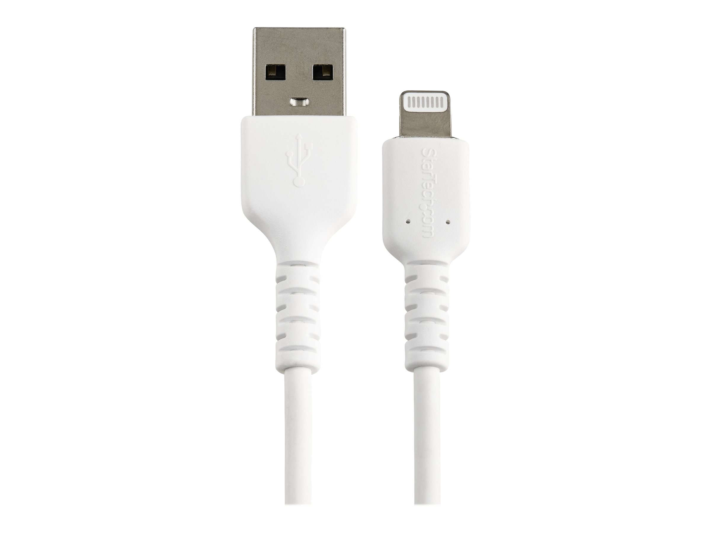 StarTech.com Startech 15cm USB-A auf Lightning-Kabel - Hochbelastbare, robuste Aramidfaser - Lade-Synchronisationskabel - Apple MFi-zertifiziert iPadiPhone 12 - Weiß (RUSBLTMM15CMW)