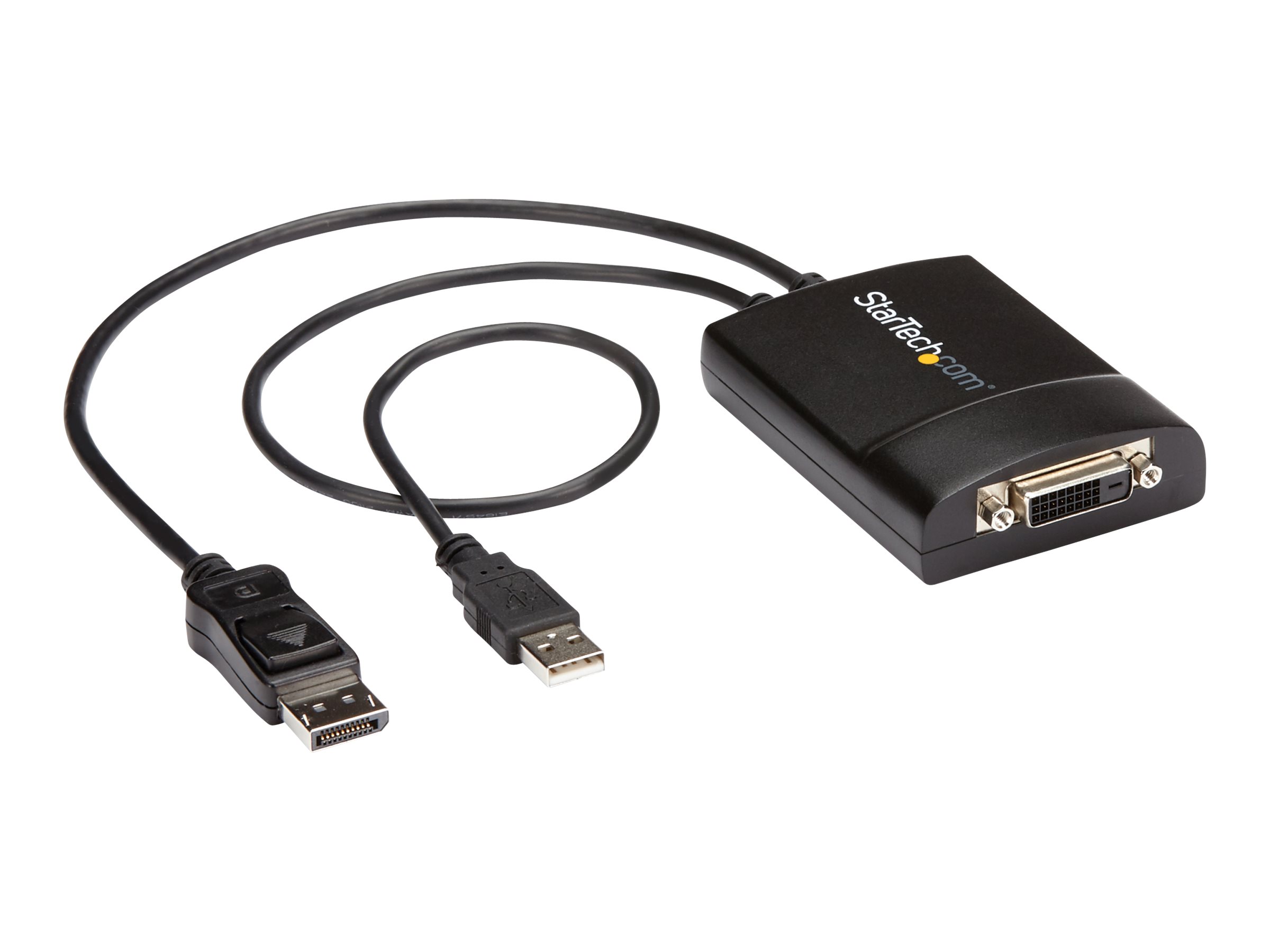 StarTech.com DisplayPort to DVI Adapter - Dual-Link - Active DVI-D Adapter for Your Monitor  Display - USB Powered - 2560x1600 (DP2DVID2)