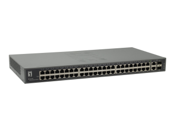 LevelOne FGU-5021 - Switch - unmanaged - 48 x 10100 + 2 x Kombi-Gigabit-SFP