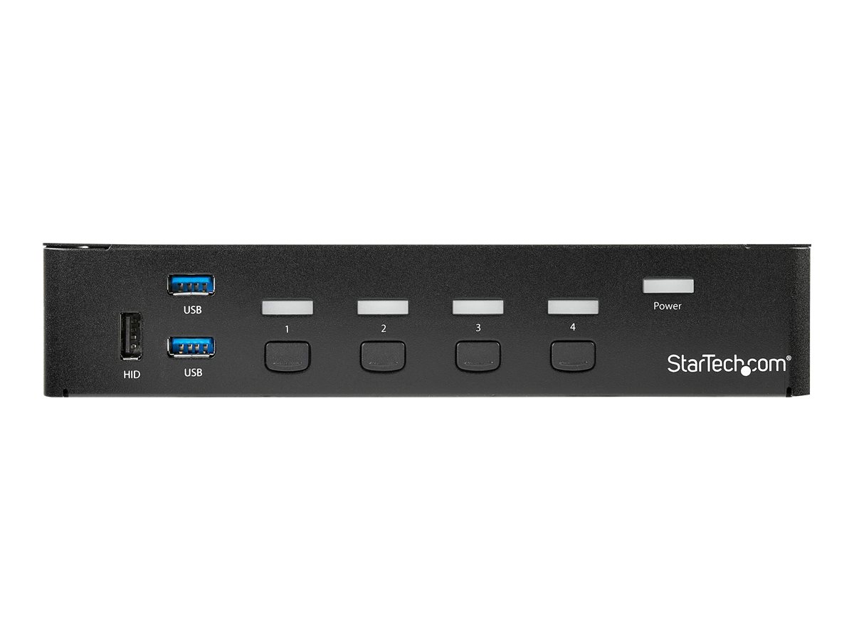 StarTech.com 4 Port DisplayPort KVM Switch - DP KVM Umschalter mit USB 3.0 Hub