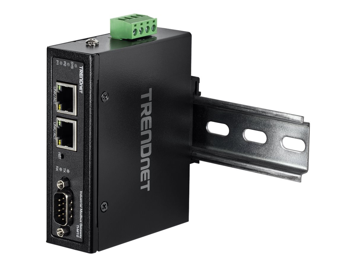 TRENDnet TI-M12 - Gateway - industriell - 100Mb LAN, Modbus, RS-442, RS-485, RS-232
