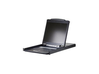 ATEN 19 LCD KVM Switch with Spanish Keyboard - KVM-Umschalter - 8-Port