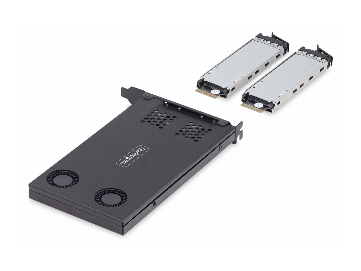 StarTech.com Dual-Bay M.2 NVMe SSD Removable Mobile Rack for PCIe x8 Slot - Schnittstellenadapter - M.2 - M.2 NVMe Card  PCIe (NVMe)
