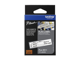 Brother FLe 2511 - Polyester - Schwarz auf Weiß - 21 x 45 mm 72 Etikett(en) (1 Rolle(n)