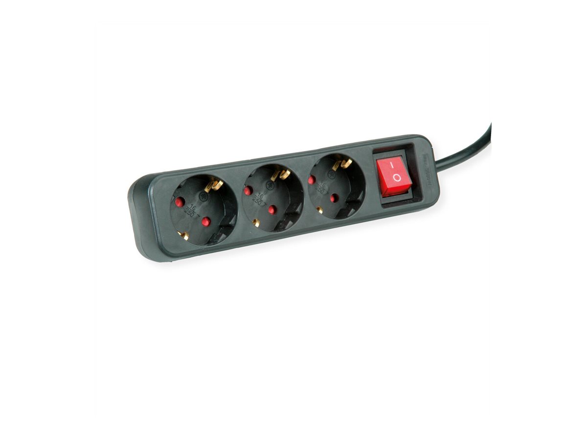 ROLINE Steckdosenleiste - Wechselstrom 250 V - 3600 Watt - Eingabe, Eingang CEE 74 - Ausgangsanschlüsse 3 (3 x CEE 74)