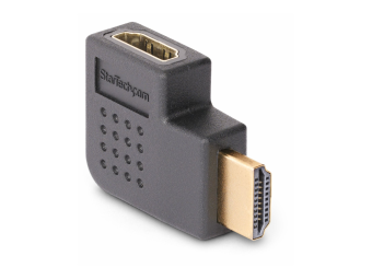 StarTech.com Right Angle HDMI 2.0 Adapter, 90-Degree HDMI Port Saver, MF