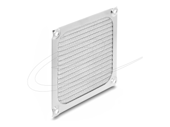 Delock Lüftergitter mit Filter - 92 x 92 mm, aluminum, stainless steel filter mesh