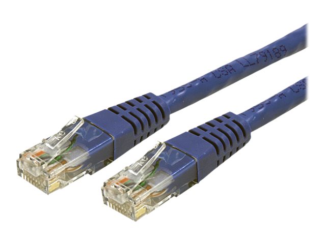 StarTech.com 6ft CAT6 Ethernet Cable, 10 Gigabit Molded RJ45 650MHz 100W PoE Patch Cord, CAT 6 10GbE UTP Network Cable with Strain Relief, Blue, Fluke TestedWiring is UL CertifiedTIA - Category 6 - 24AWG (C6PATCH6BL)