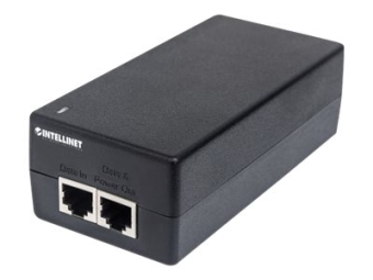 Intellinet Gigabit Ultra PoE-Injektor 1 x 60 Watt-Port IEEE 802.3bt und IEEE 802.3ataf-konform Kunststoffgehäuse