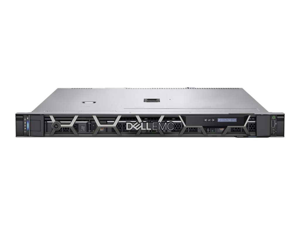 Dell PowerEdge R250 - Server - Rack-Montage - 1U - 1-Weg - 1 x Xeon E-2314  2.8 GHz - RAM 8 GB - SATA - Hot-Swap 8.9 cm (3.5")