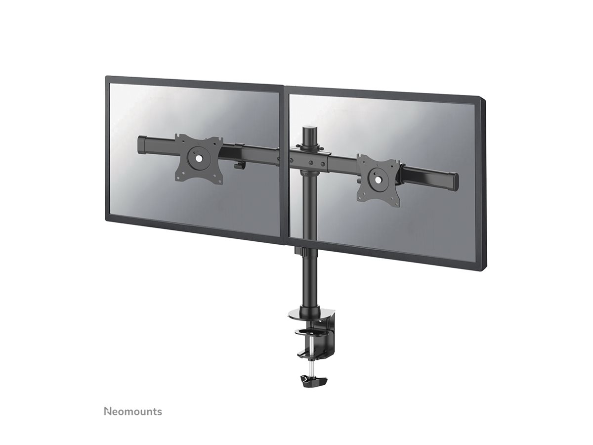 Neomounts FPMA-DCB100D - Befestigungskit - Voll beweglich - für 2 LCD-Displays - Schwarz - Bildschirmgröße 25.4-68.6 cm (10"-27")