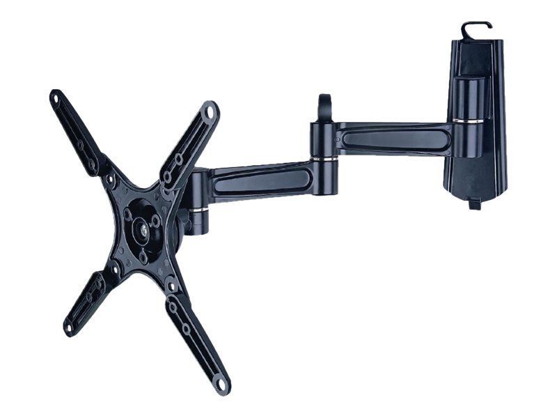 Techly Befestigungskit (Wandplatte, 3 Gelenke, Halterung für Display) - für Flachbildschirm - Aluminium - Schwarz - Bildschirmgröße 33-94 cm (13"-37")