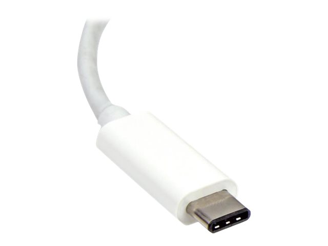 StarTech.com USB-C auf VGA Adapter - USB Typ-C zu VGA Video Konverter - Weiß - USBVGA-Adapter - 24 pin USB-C (M)