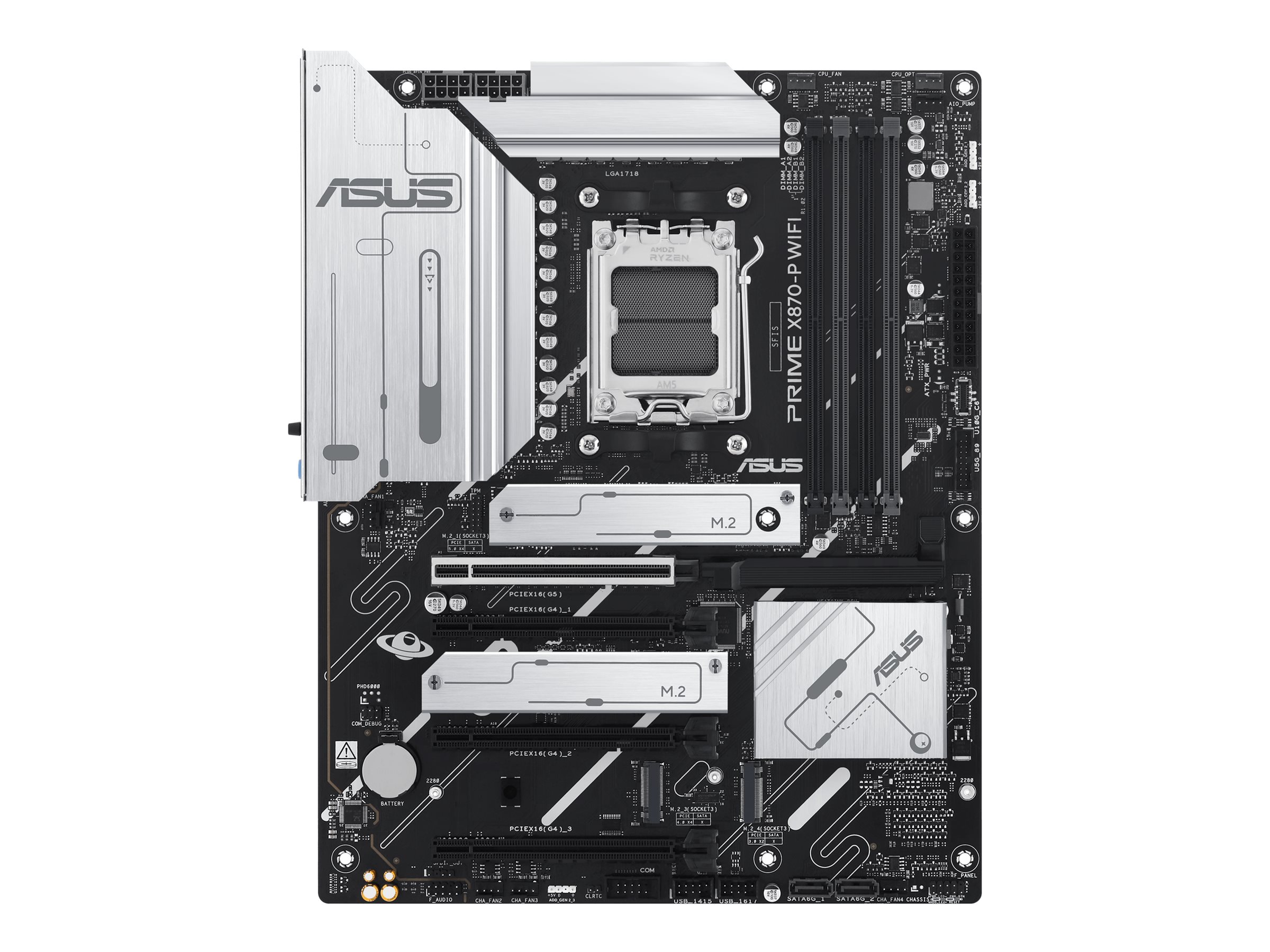 ASUS PRIME X870-P WIFI - Motherboard - ATX - Socket AM5 - AMD X870 Chipsatz - USB4 USB 3.2 Gen 2 USB-C 3.2 Gen2 USB 3.2 Gen 1 - Wi-Fi 7 Bluetooth 2.5 Gigabit LAN - Onboard-Grafik (CPU erforderlich)
