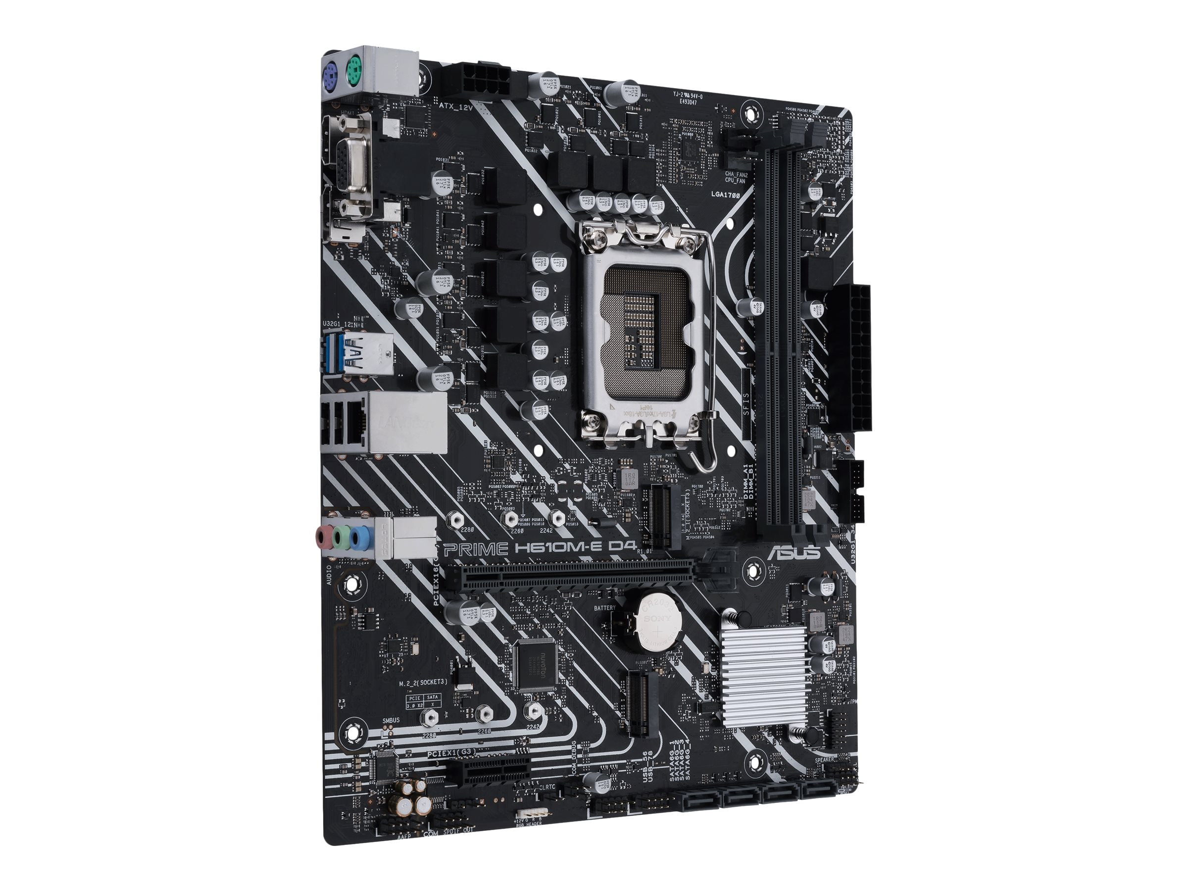 ASUS PRIME H610M-E D4-CSM - Motherboard - micro ATX - LGA1700-Sockel - H610 Chipsatz - USB 3.2 Gen 2, USB 3.2 Gen 1 - Gigabit LAN - Onboard-Grafik (CPU erforderlich)