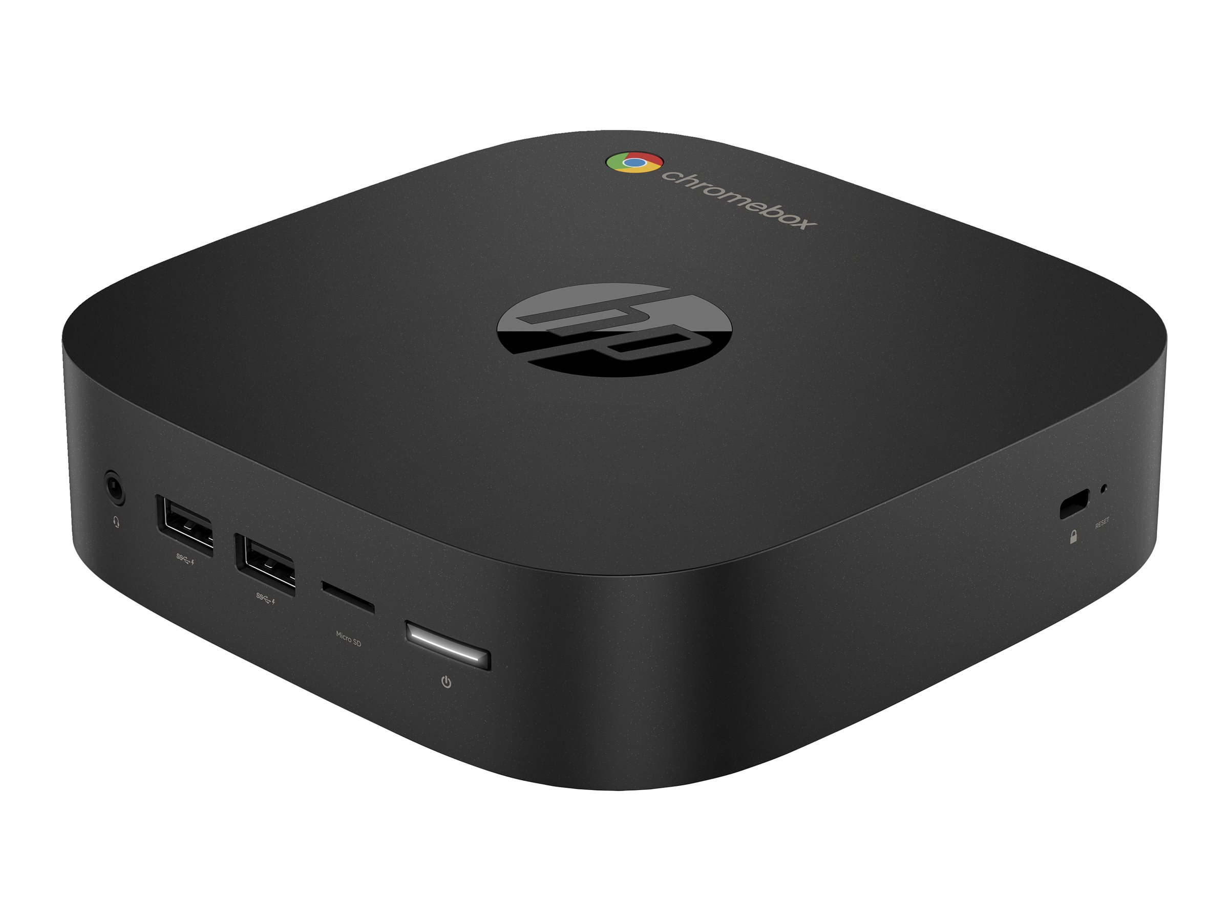 HP Chromebox G4 - Mini - 1 x Celeron 7305 - RAM 4 GB - Flash - eMMC 64 GB - Intel Iris Xe Grafikkarte - 1GbE, Wi-Fi 6E, Bluetooth 5.3 - WLAN 802.11abgnacax (Wi-Fi 6E)