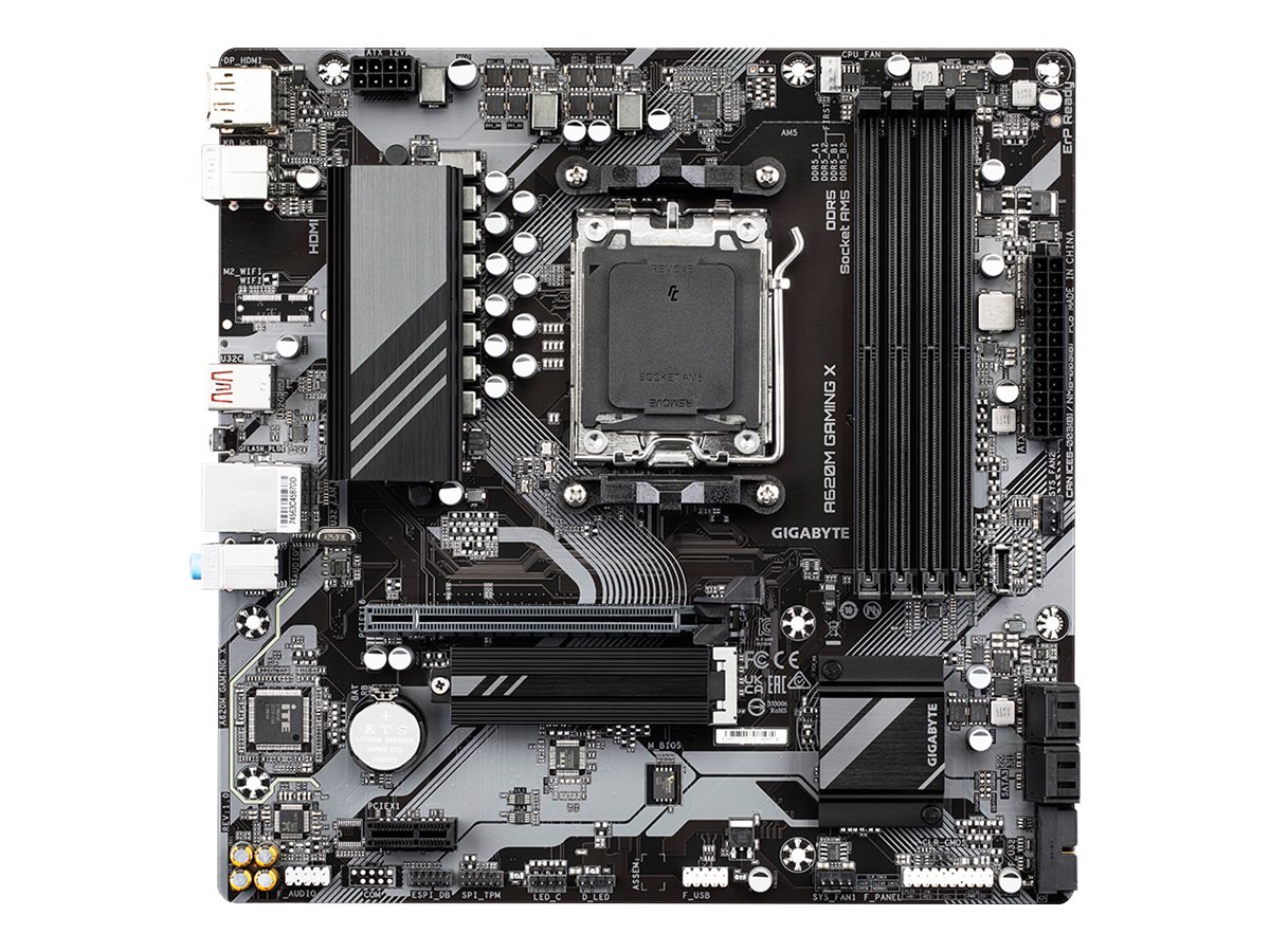 Gigabyte A620M GAMING X - Motherboard - micro ATX - Socket AM5 - AMD A620 Chipsatz - USB 3.2 Gen 1 USB-C 3.2 Gen 1 USB-C 3.2 Gen 2x2 - Gigabit LAN - Onboard-Grafik (CPU erforderlich)