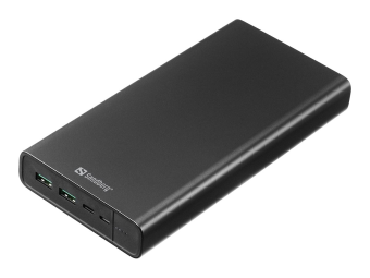 SANDBERG Powerbank - 4000 mAh - 148 Wh - 127 Watt - 5 A - PD - 3 Ausgabeanschlussstellen (2 x USB-C, USB)