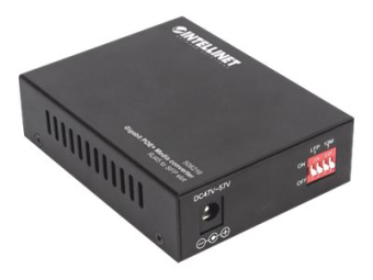 Intellinet Gigabit PoE+ Media Converter 1 x 1000Base-T RJ45 Port to 1 x SFP Port PoE+ Injector - Medienkonverter - 1GbE - 10Base-T 100Base-TX 1000Base-T - RJ-45  SFP (mini-GBIC)
