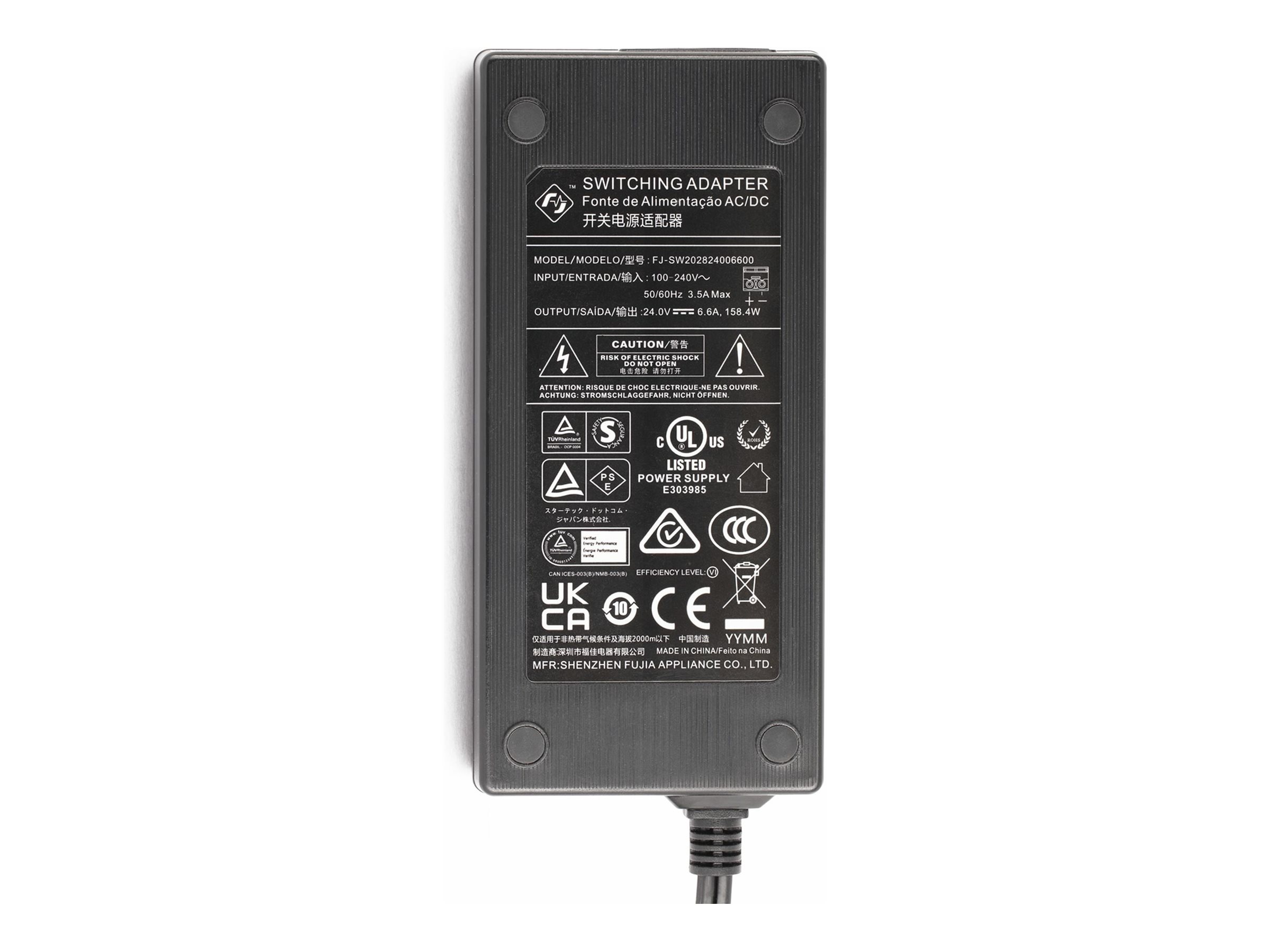 StarTech.com 160W Universal DC Power Adapter (24V6.6A)