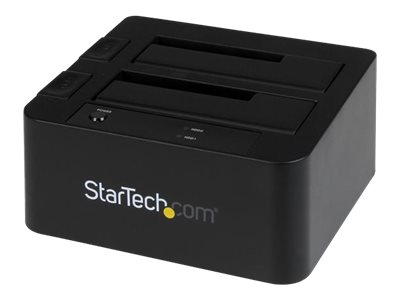 StarTech.com Dual-Bay USB 3.0 eSATA to SATA Hard Drive Docking Station USB Hard Drive Dock External 2.53.5 SATA IIIIII SSDHDD Docking Station Hot-Swap Hard Drive Bays - Top-Loading - Speicher-Controller - 2.5 3.5 (6.4 cm 8.9 cm)