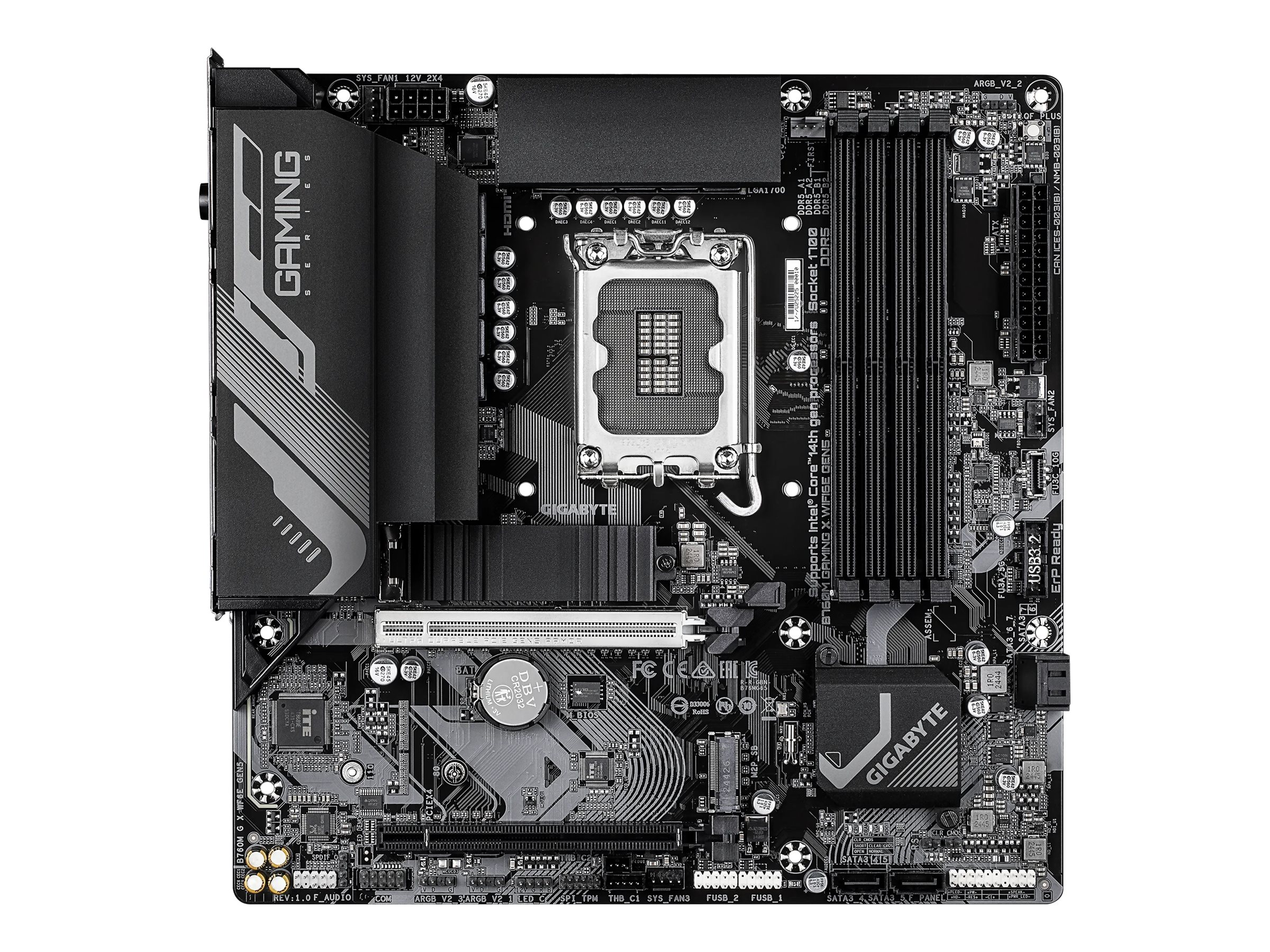 Gigabyte B760M GAMING X WIFI6E GEN5 - Motherboard - micro ATX - LGA1700-Sockel - B760 Chipsatz - USB-C 3.2 Gen2, USB 3.2 Gen 1 - 2.5 Gigabit LAN, Wi-Fi 6E, Bluetooth - Onboard-Grafik (CPU erforderlich)