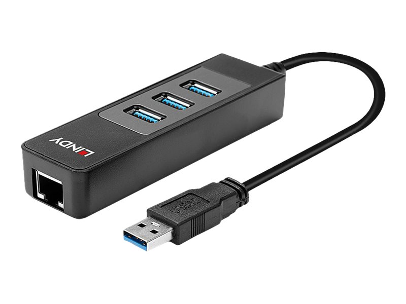 Lindy USB 3.1 Hub & Gigabit Ethernet Adapter