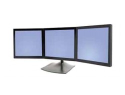 Ergotron DS100 Triple-Monitor Desk Stand - Aufstellung - für 3 LCD-Anzeigen - Aluminium, Stahl - Schwarz - Bildschirmgröße bis zu 53,3 cm (bis zu 21 Zoll)