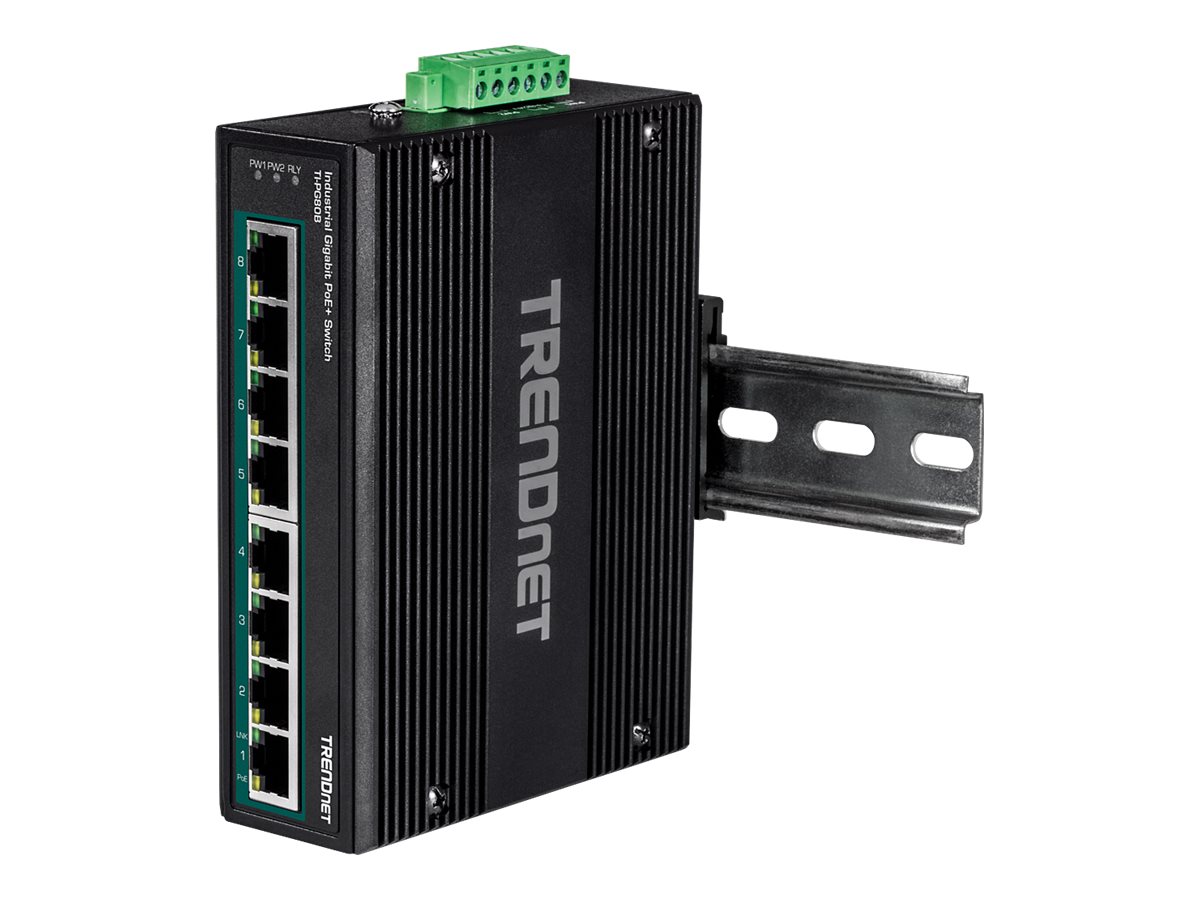 TRENDnet TI-PG80B - Switch - unmanaged - 8 x 101001000 (PoE+)