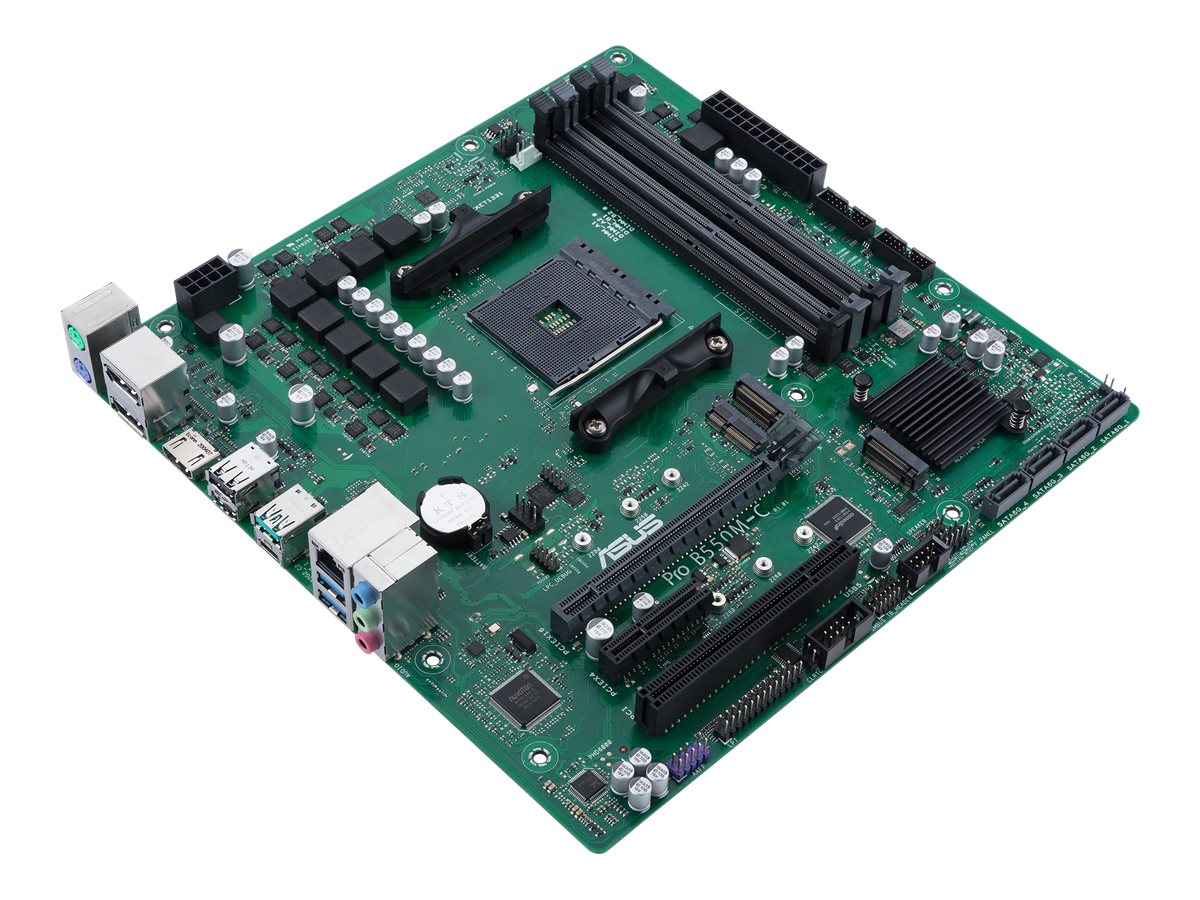 ASUS Pro B550M-CCSM - Motherboard - micro ATX - Socket AM4 - AMD B550 Chipsatz - USB 3.2 Gen 1, USB 3.2 Gen 2, USB-C Gen2 - Gigabit LAN - Onboard-Grafik (CPU erforderlich)