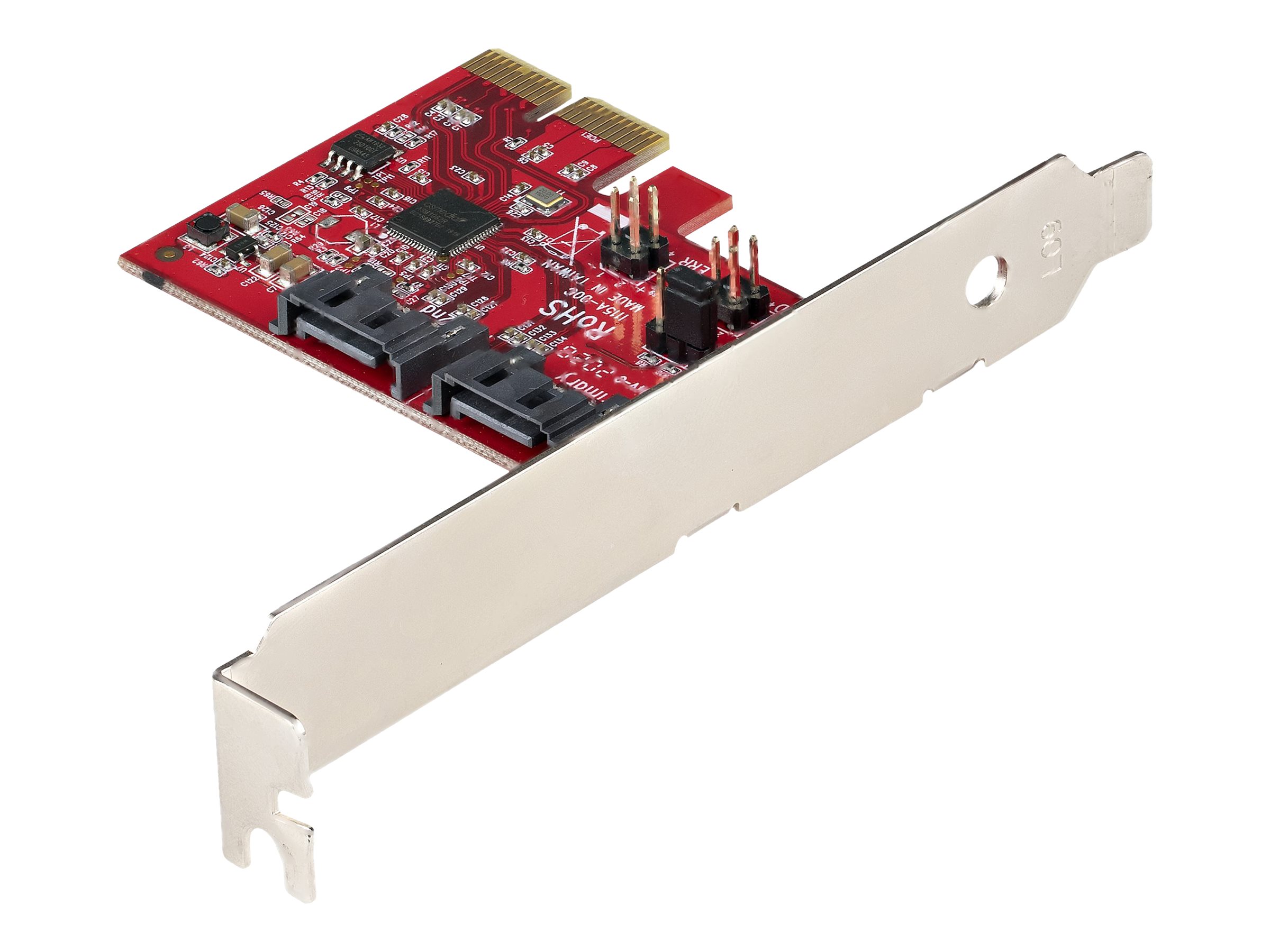 StarTech.com 2 Port PCIe SATA RAID Kontroller - PCIe SATA hardware RAID Controller - PCIe FestplattenSSD RAID ControllerKarte - FullLow Profil Blende - ASM1062R SATA RAID (2P6GR-PCIE-SATA-CARD)