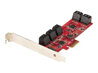StarTech.com PCIe SATA Controller Karte - 10 Port SATA 3 ErweiterungskarteKontroller - 6Gbits - Full- und Low-Profile Blende - PCI Express Festplatten kontrollerAdapter (10P6G-PCIE-SATA-CARD)