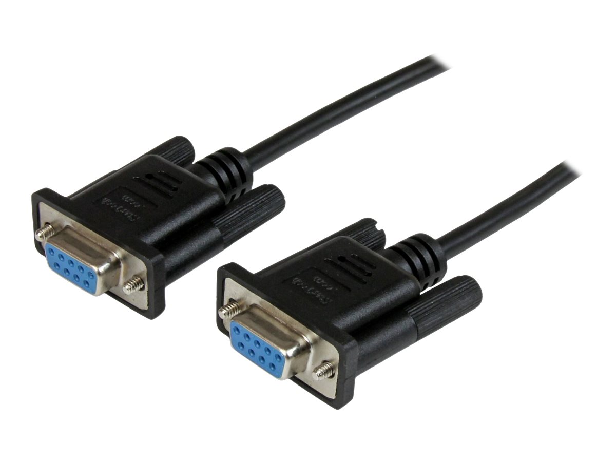 StarTech.com 2m DB9 RS232 Seriell Nullmodemkabel - BuBu - 9-pin seriell Null-Modem Anschlusskabel - Schwarz - Nullmodemkabel - DB-9 (W)