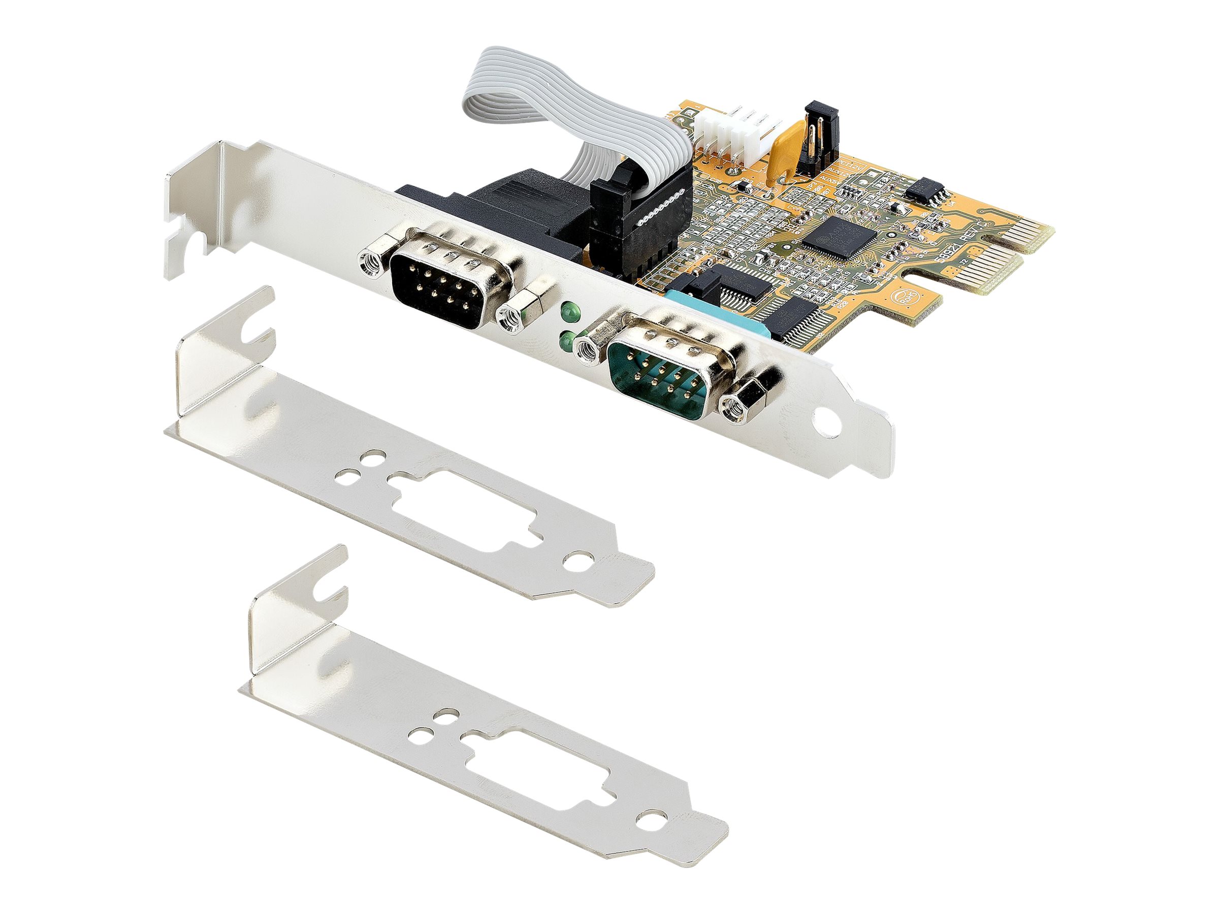 StarTech.com 2-Port PCI Express Serial Card, Dual Port PCIe to RS232 (DB9)