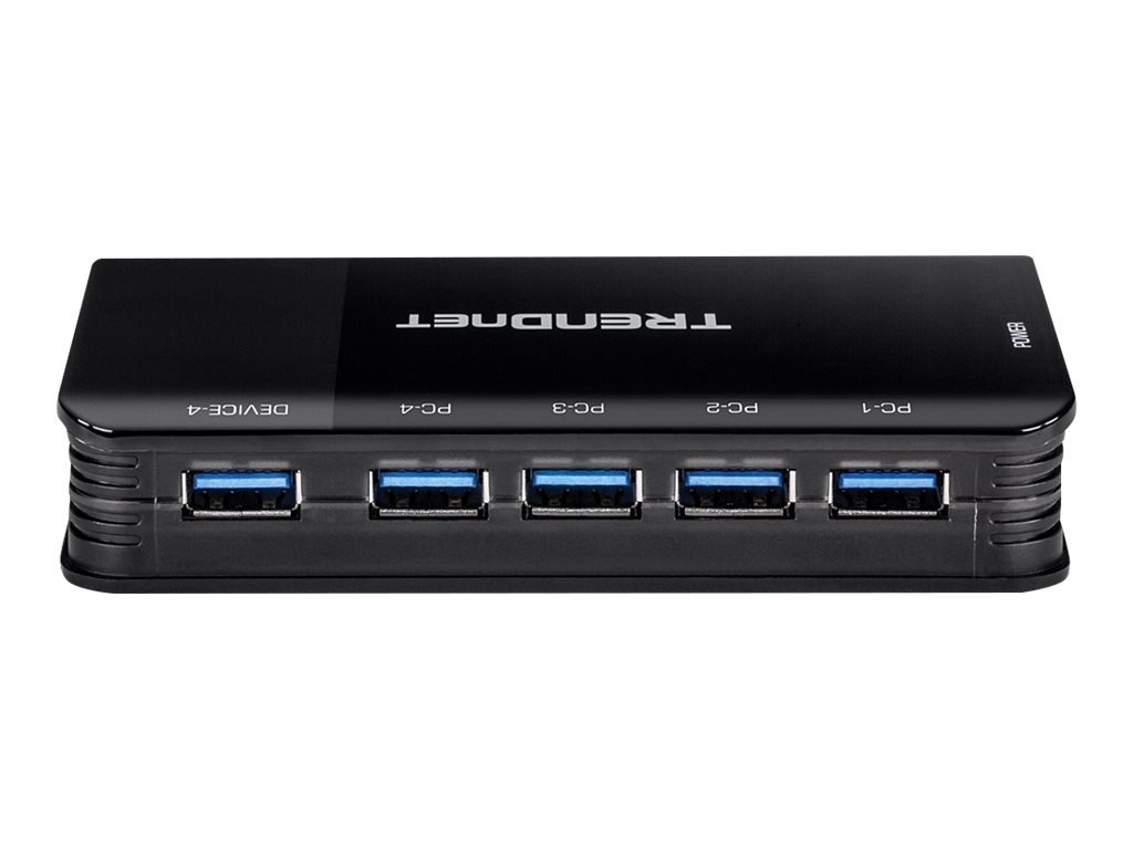 TRENDnet TK-U404 - Hub - 4 x USB 3.1 (für PCs) + 4 x USB 3.1 (für Geräte)