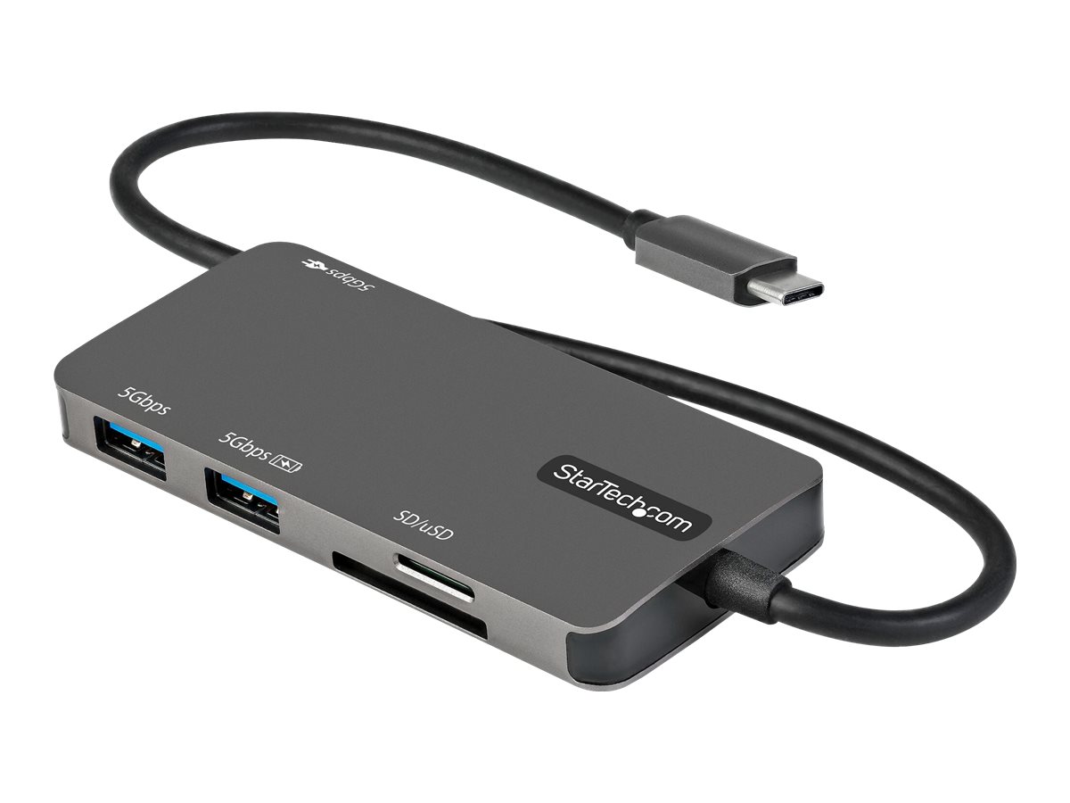 StarTech.com USB-C Multiport Adapter - USB-C auf 4K-HDMI, 100W PD Pass-Through, SD-MicroSD-Steckplatz -  USB-C-Mini-Dock - 30 cm langes Kabel (DKT30CHSDPD)