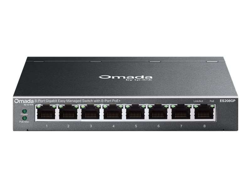 TP-LINK Omada ES208GP V1 - Switch - managed - 8 x 101001000 (PoE+)