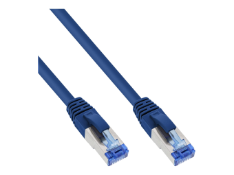InLine Patchkabel - SFTP (PiMf) - Cat.6A - halogenfrei - blau - 1m