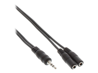 InLine Klinken Y-Kabel - 3,5mm Klinke ST an 2x 3,5mm Klinke BU - Stereo - 2m
