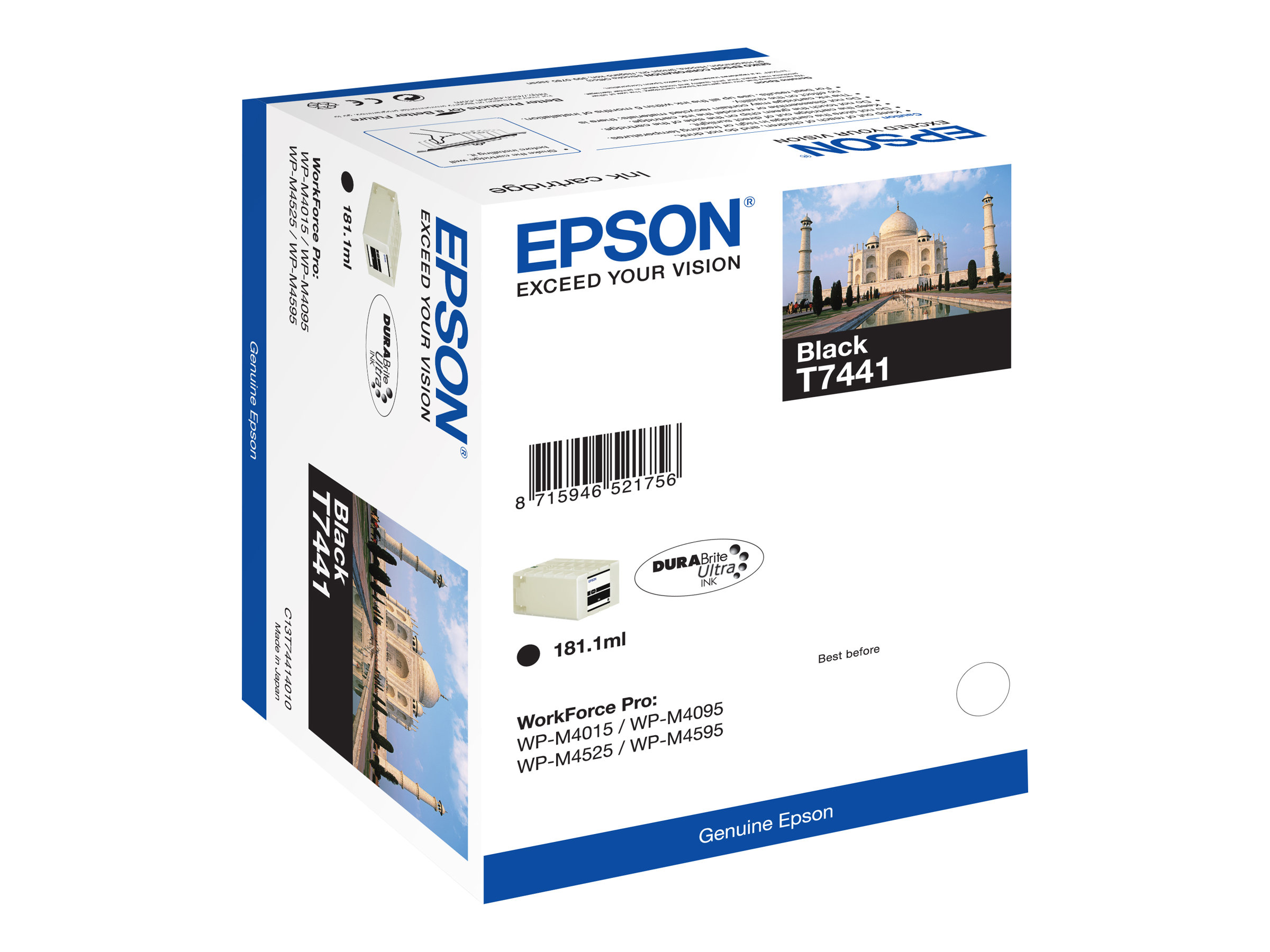 Epson T7441 - 181.1 ml - Schwarz - original - Blisterverpackung