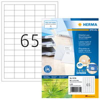 HERMA 10725 - Weiß - Selbstklebendes Druckeretikett - Gestanztes Etikett - Papier - LaserInkjet - Dauerhaft