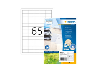 HERMA 10725 - Weiß - Selbstklebendes Druckeretikett - Gestanztes Etikett - Papier - LaserInkjet - Dauerhaft