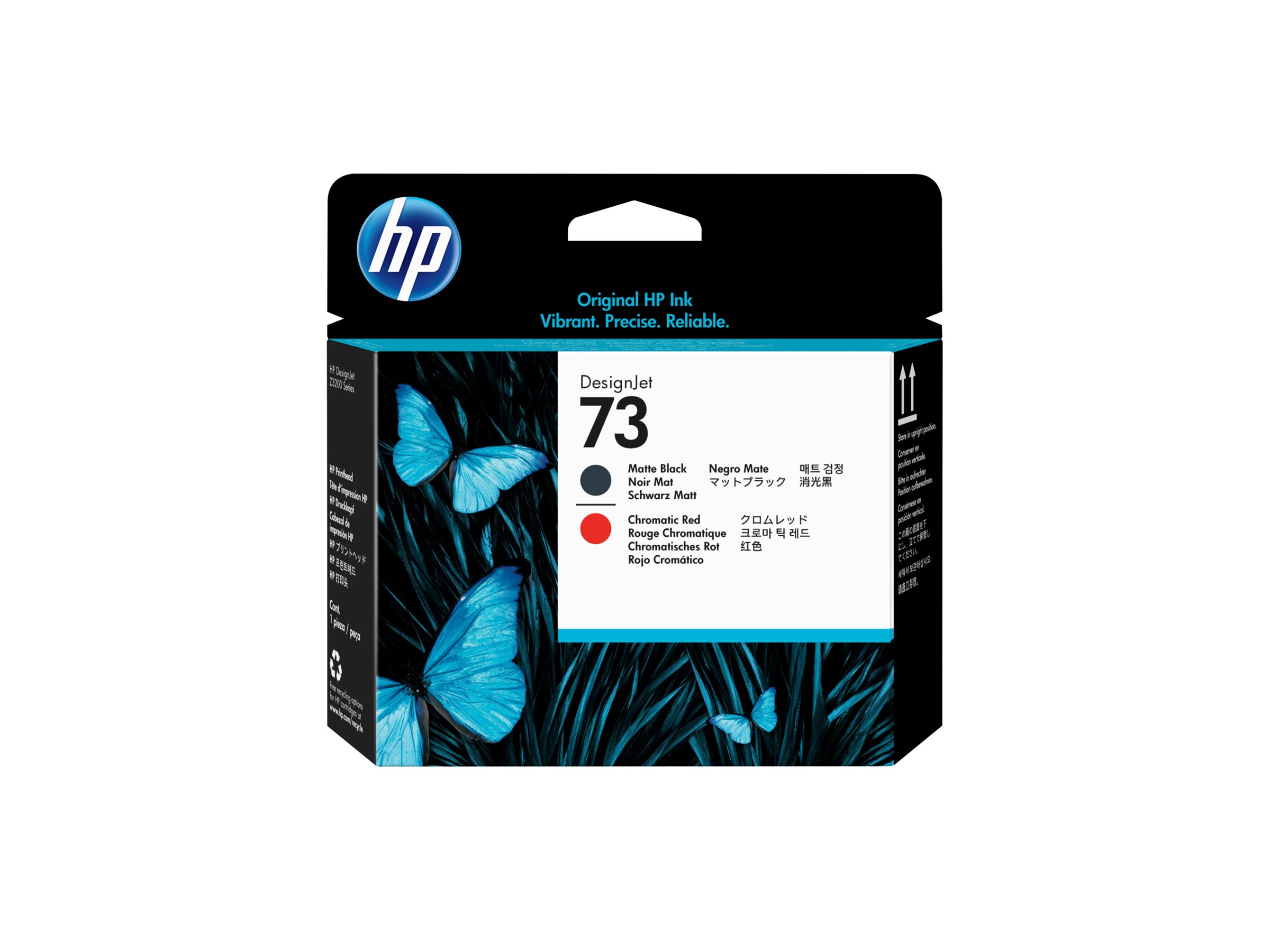 HP 73 - Mattschwarz, Chromatic Red - Druckkopf