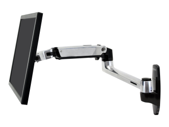 Ergotron LX - Befestigungskit (Wandmontage, Monitorarm) - für LCD-Display - Aluminium - Polished Aluminum - Bildschirmgröße bis zu 86,4 cm (bis zu 34 Zoll)