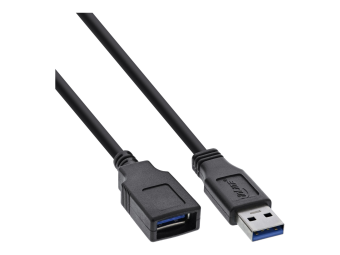 InLine USB 3.2 Gen.1 Kabel - A Stecker  Buchse - schwarz - 2,5m