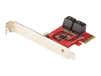 StarTech.com PCIe SATA Controller Karte - 4 Port SATA 3 ErweiterungskarteKontroller - 6Gbits - FullLow-Profile Blende - PCI Express FestplattenSSD kontrollerAdapter (4P6G-PCIE-SATA-CARD)