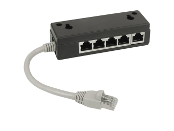 InLine ISDN Verteiler - 5x RJ45 Buchse - 15cm Kabel - mit Endwiderständen