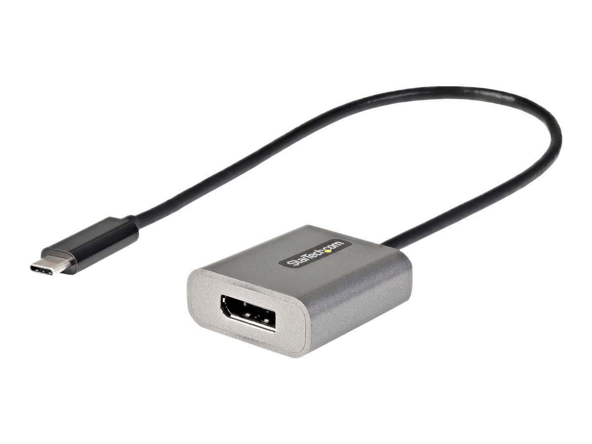 StarTech.com USB-C auf DisplayPort Adapter - 8K4K 60Hz USB-C zu DisplayPort 1.4-Adapter Dongle - USB-Type-C auf DP Monitor Videokonverter - Funktioniert mit Thunderbolt 3 - 30cm Kabel (CDP2DPEC)